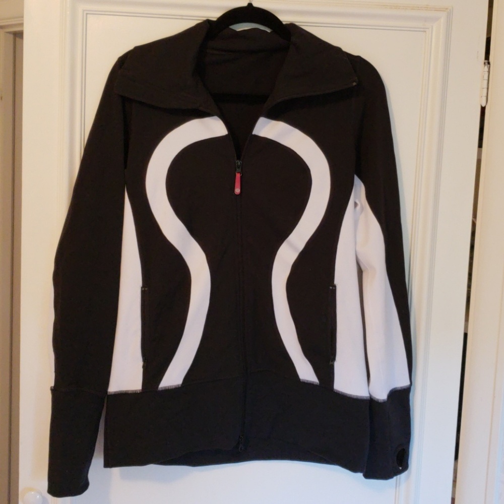 Lululemon Black White Logo Jacket